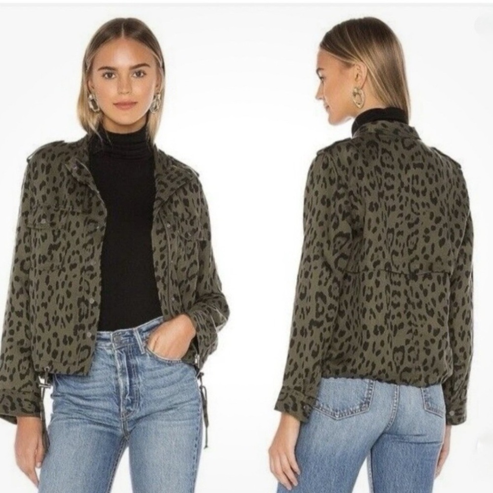 NWOT Rails Collins Utility Jacket S Animal print olive Green